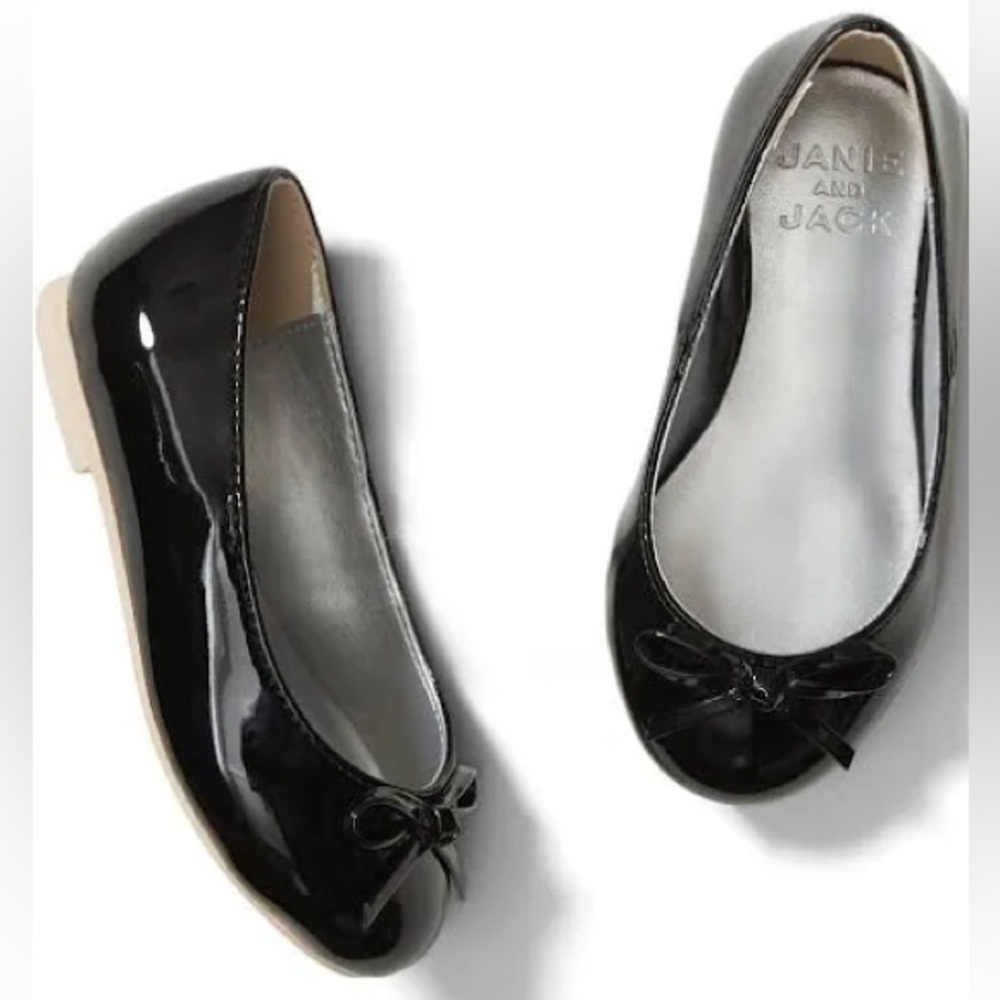 JANIE AND JACK PATENT BOW BALLET FLAT SIZE 11